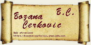Božana Čerković vizit kartica